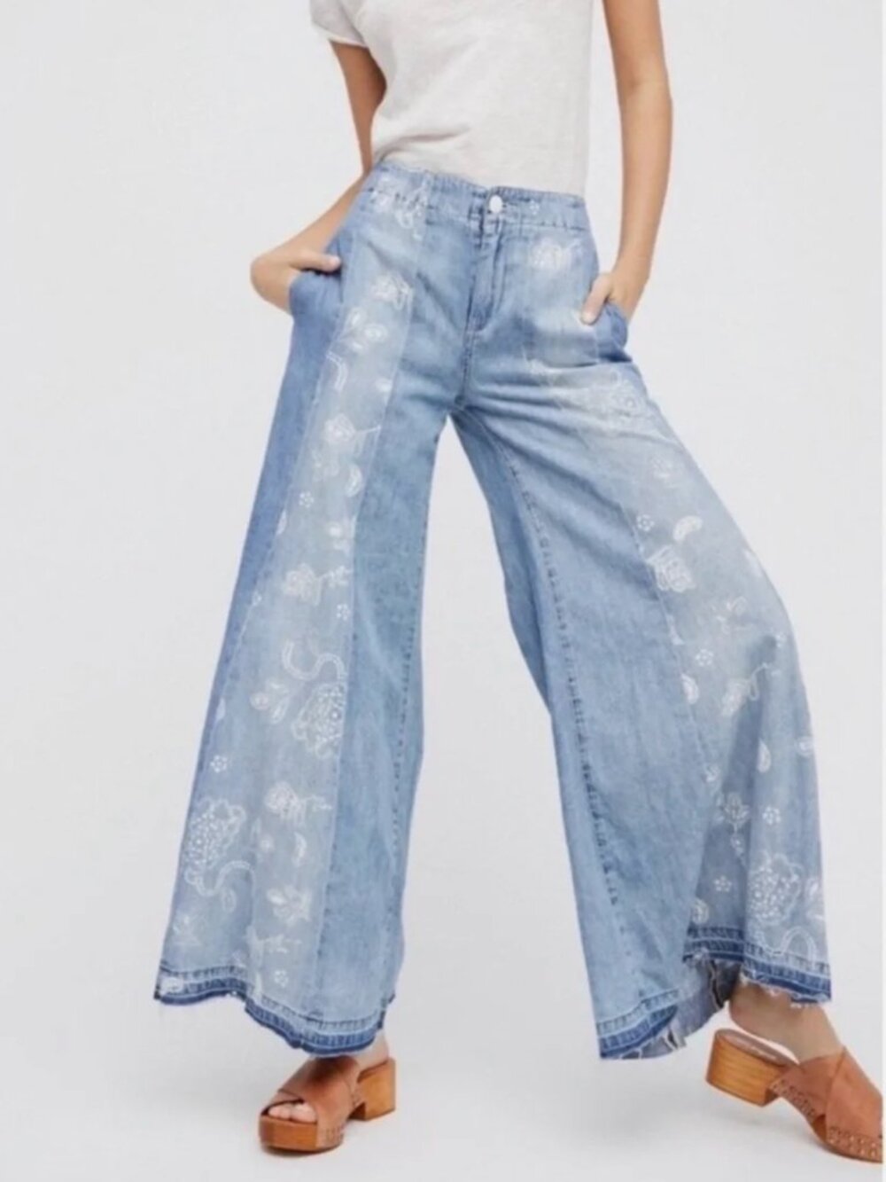 Free People Luna extreme wide leg jeans 27